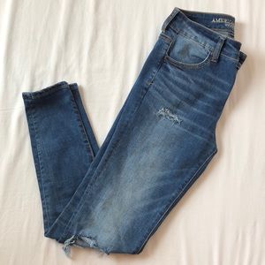 Dark denim jeans